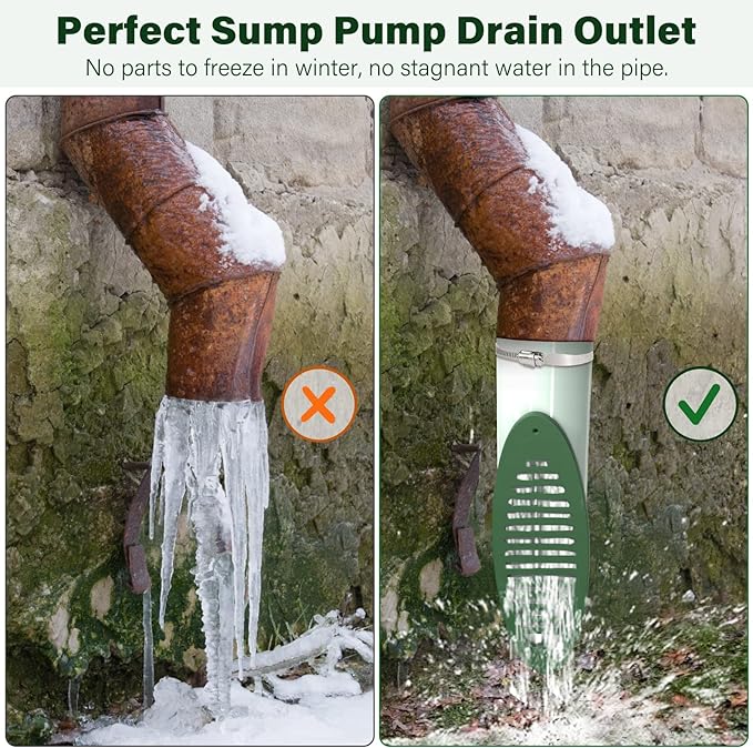 4 in. Green Angled Drainage Grate Yard Drain, Yard Drain Emitter - Image 6