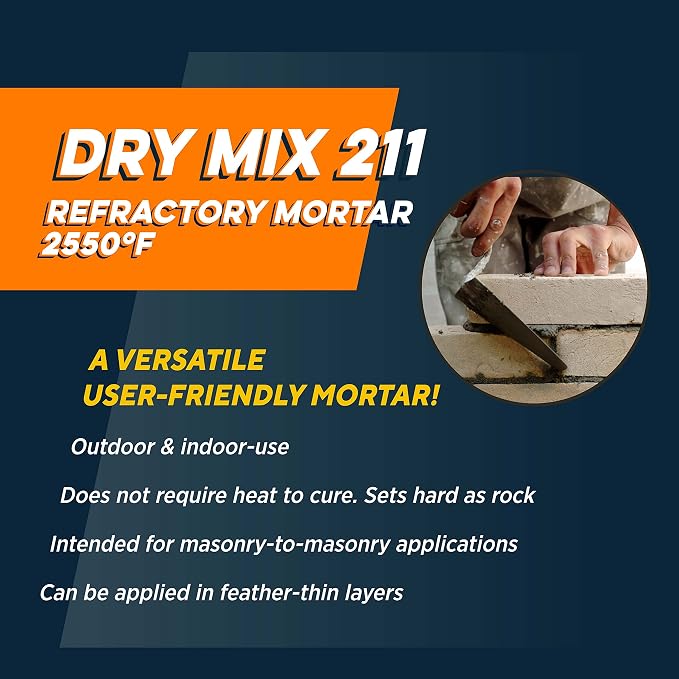 Rutland Dry Mix 211 Refractory Mortar 10 Pound - Image 3