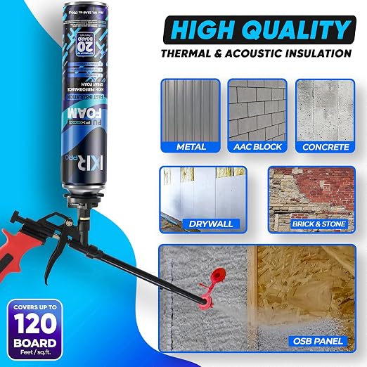 ixirpro Spray Foam Insulation Kit Expanding Sealant, Closed Cell Spray Foam - Image 5