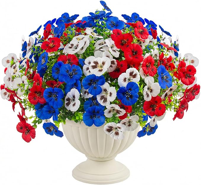 18 Pcs Artificial Fake Pansy Flowers - Image 7