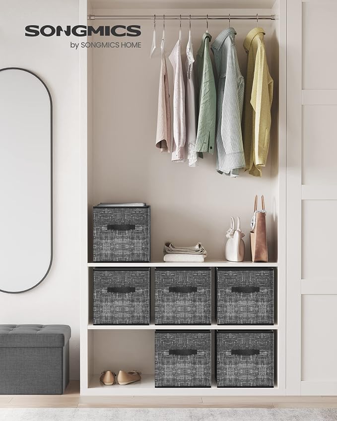 SONGMICS Storage Cubes, 11.8-Inch Foldable Closet Organizers | Non-Woven Fabric - Image 2