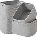 ICERZCZ Storage Baskets for Organizing & Shelves, Woven Cotton Rope by ICERZCZ