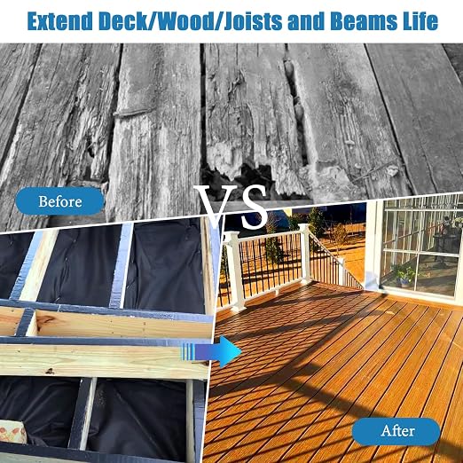 Joist Tape for Decking 2''×50', 10 Pack Weather-Resistant Deck Joist Tape - Image 6