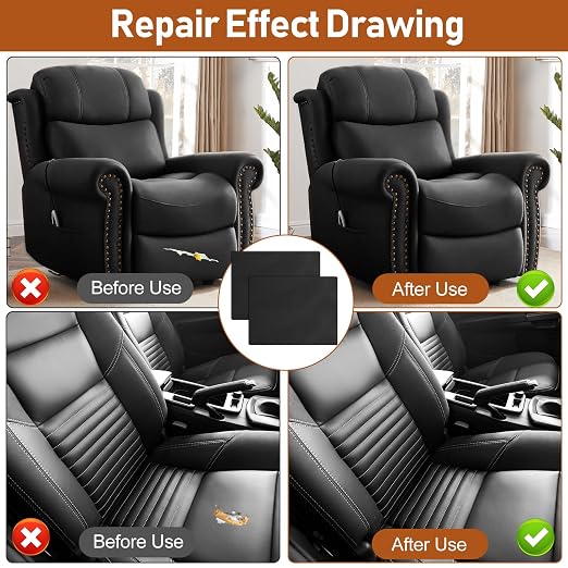 Leather Repair Patch 8x11 inch 2 Pcs, Self Adhesive Vinyl Repair Patch Kit - Image 6