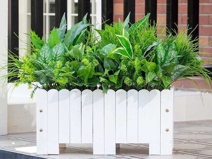 18PCS Artificial Plants Outdoor, Faux Flower Greenery Stems - Image 6