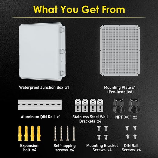 ABS Outdoor Electrical Junction Box Waterproof 20.1''×16.1''×7.9'' | - Image 5