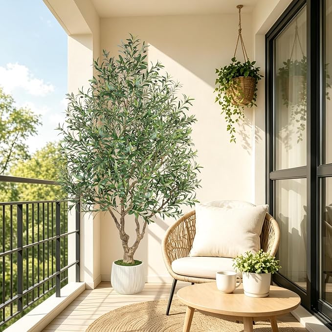 GTIDEA 8ft Artificial Olive Tree, Faux Olive Tree - Image 6