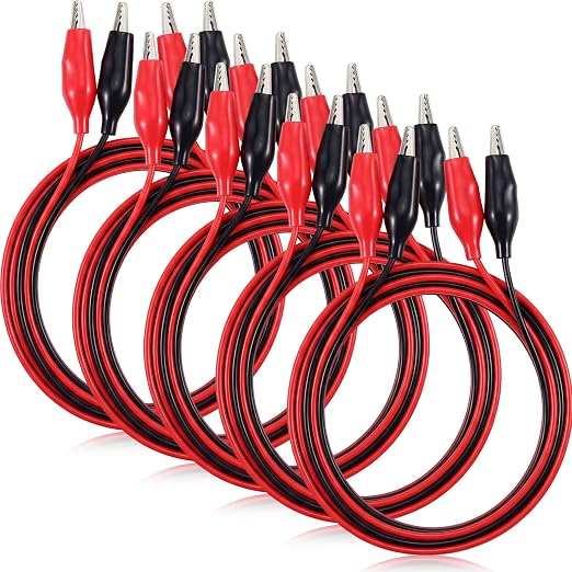 EBOOT 10 Pcs Alligator Clips Electrical, 40 Inches Test Leads by eBoot