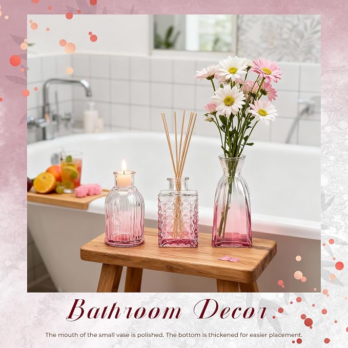 Der Rose 12pcs Glass Bud Vases, secure protective packaging, elegant vintage - Image 5
