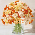 Alupssuc 30Pcs Ranunculus Artificial Flowers Fall Faux Silk Mini Ranunculus | by Alupssuc