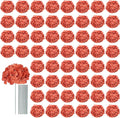 AVIVIHO 65pcs Fake Flowers Burnt Orange Hydrangea Artificial Flowers Bulk Silk by Aviviho