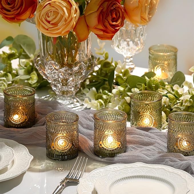 30 Pack Clear Glass Votive Candle Holders, Vintage Candle Holder Bulk, Tealight - Image 3