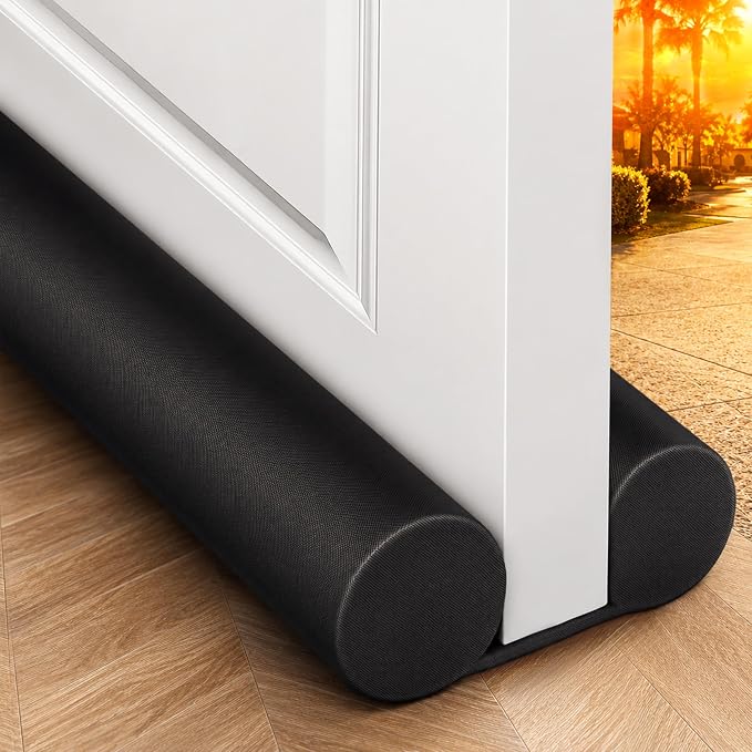 MAXTID 32" Black Door Air Draft Stopper, Wind Blocker by MAXTID