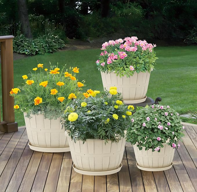 Quarut 12 Inch 4 Pack Large Planters Pot - Image 5