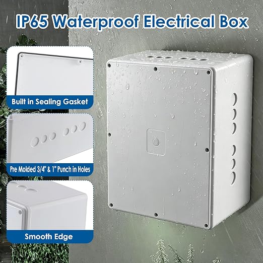 12" x 12" x 6" PVC Plastic Junction Box - Image 6