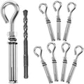 8 Pack 1/4" X 3-1/2" Expansion Eye Bolt, Concrete Eyebolt Anchors, Heavy Duty by Unknown