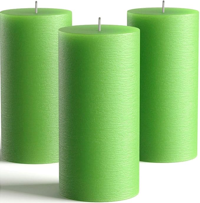 Set of 3 Pillar Candles 3" x 6" Unscented Handpoured Weddings, Home Decoration by MeltCandleCompany