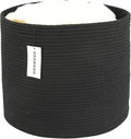 XUANGUO Cotton Rope Basket For Girls Boys Kids 16”X14” Black | Baby Laundry by XUANGUO