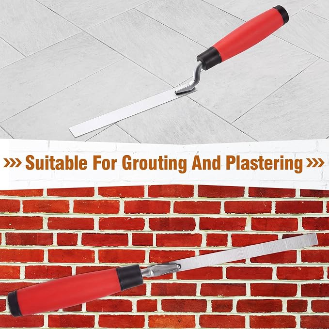 3 Pcs Pointer Trowel, 6-3/4" by 1/4", Rubber Handle | Professional Mortar - Image 5
