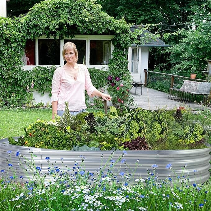 Land Guard Galvanized Raised Garden Bed Kit, Galvanized Planter Garden Boxes - Image 6
