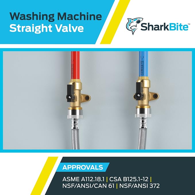 SharkBite 1/2 Inch x 3/4 Inch MHT Washing Machine Straight Valve, Push to - Image 7