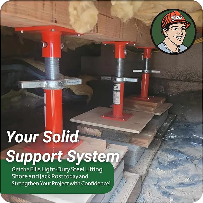 Ellis Manufacturing Light-Duty Steel, Construction Jack Post, Floor Leveling - Image 6