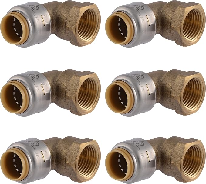 SharkBite Max 90 Degree Female Adapter Elbow, 1/2 Inch Push-to-Connect x 1/2 by SharkBite