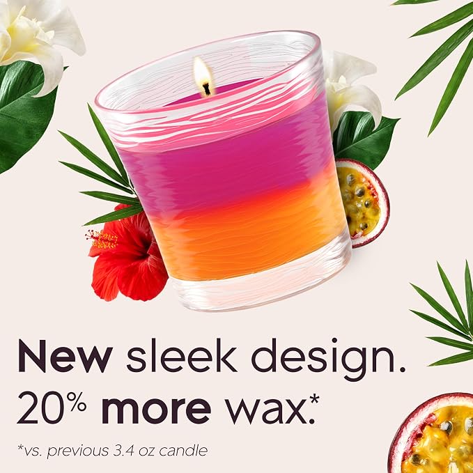 Glade 1-Wick 2in1 Scented Candle Jar, Hawaiian Breeze & Vanilla Passion Fruit - Image 3