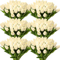 Janinka 100pcs Artificial Tulip Flowers Fake PU Tulips Faux Latex Bouquet by Janinka