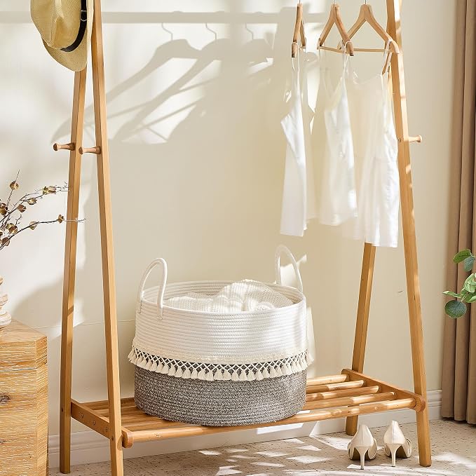 KAKAMAY Large Blanket Basket - Image 3