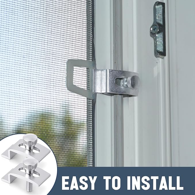 Blulu 24 Pcs T 8726 1/4 Inch Aluminum Storm Door Panel Clip Storm Window Screen - Image 4