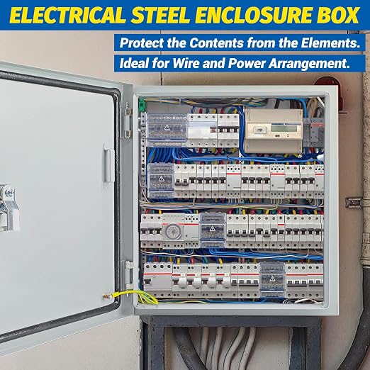 Electrical Box 12 x 12 x 8'' Steel Electrical Junction Box，NEMA 4X Steel - Image 2