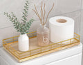 Toilet Paper Basket Organizer, Oak Wood Toilet Tank Tray by Focusonit