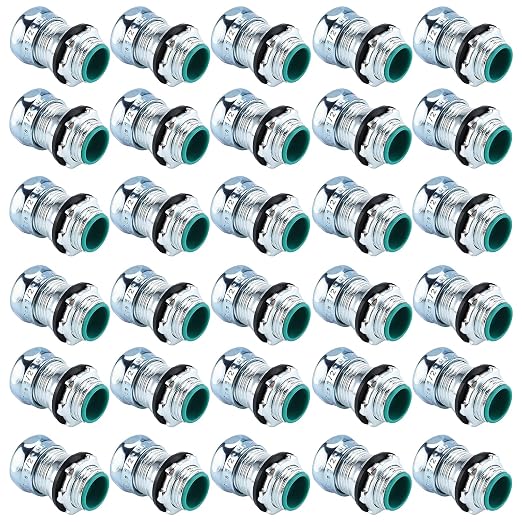 1/2 Inch EMT Raintight Compression Connector, Zinc Plated Steel Electrical by Patioer