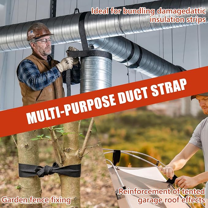 HVAC Duct Strap, Tight-Weave Nylon Duct Support Webbing, Heavy Duty Duct - Image 7