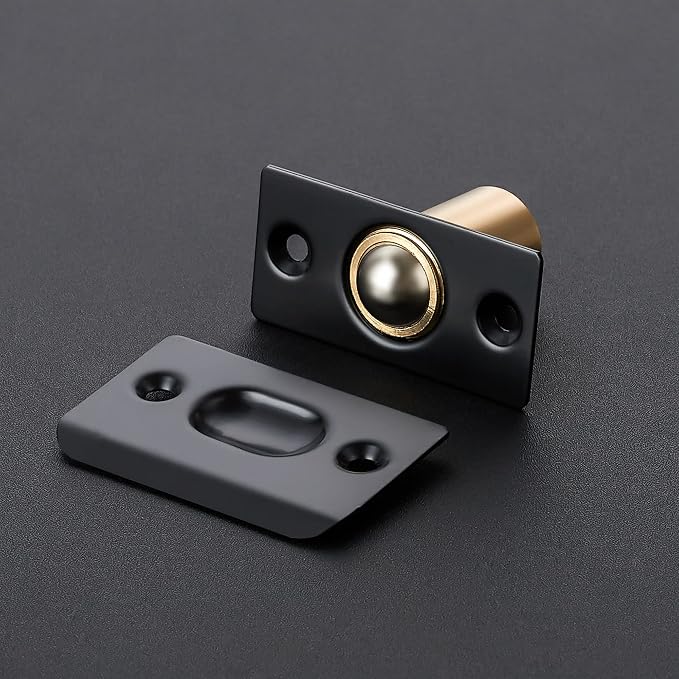 Ravinte Matte Black Door Ball Catch, Closet Door Latch Adjustable, 4 Pack | - Image 4