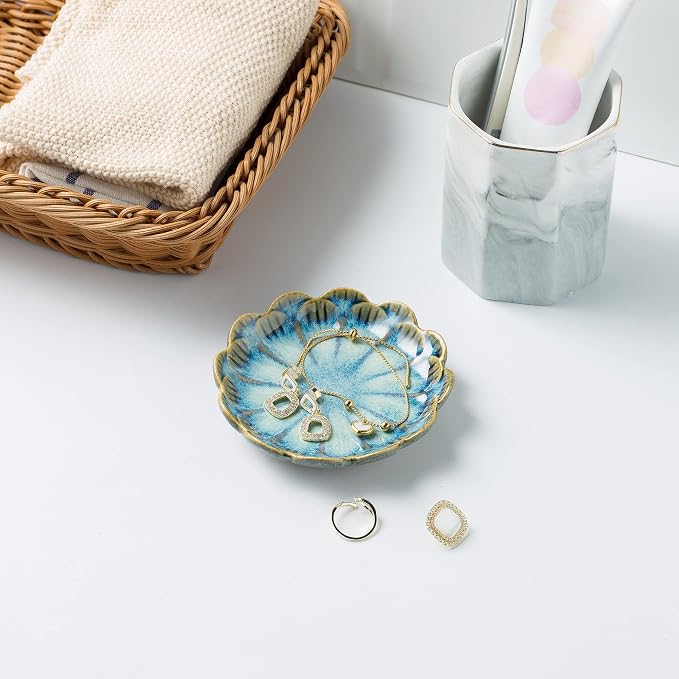 BEUNAIZER Jewelry Dish Tray, Ring Dish, Ceramic Trinket Tray, Key Bowl | - Image 3
