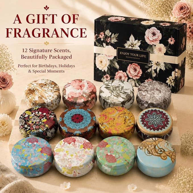 12 Pack Scented Candles Gifts for Women: Soy Wax Candles for Home Scented | - Image 7