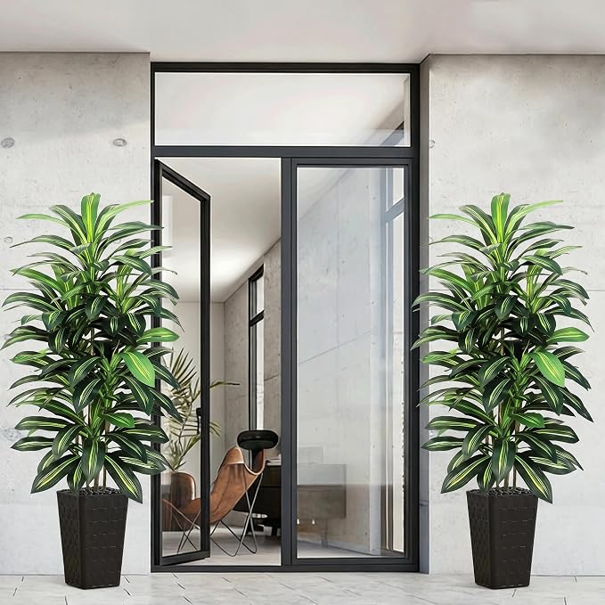 Artifical Dracaena Tree Indoor, 5FT Tall Fake Floor Plants - Image 9