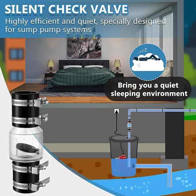 1-1/2" Silent Sump Pump Check Valve, Fit 1-1/2" Pipe | Check Valves Spring - Image 8
