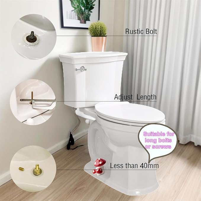 WANSHUNLMI Red Ceramic Mushroom Toilet Floor Bolt Covers, Easy Installation - Image 6