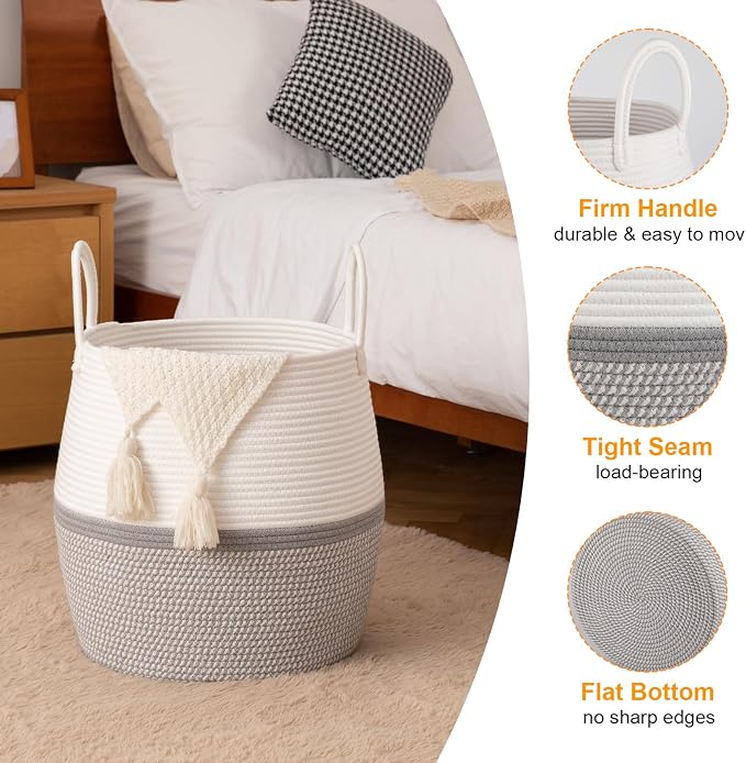 OIAHOMY 60L Blanket Basket - Image 3