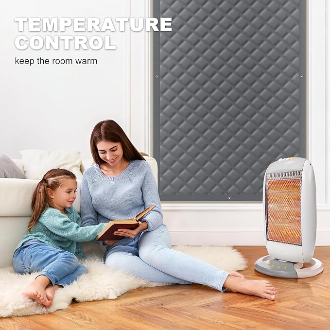 Thermal Window Cover for Winter, Curtain Size 38" X 62" Prevent Cold Air - Image 8