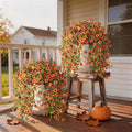 Artificial Fall Fake Flowers for Outdoor Decor, Look Real Autumn Silk Flower by INQCMYPlantRack