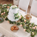 Artificial Flower Garland 2pcs 5.4ft Rose Vine Decor, Champagne Flower | by PONKING