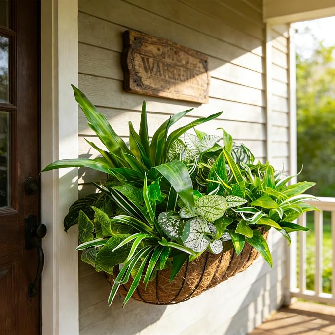 Artificial Plants for Outdoors Faux Greenery Leaves UV Resistant Realistic - Image 7