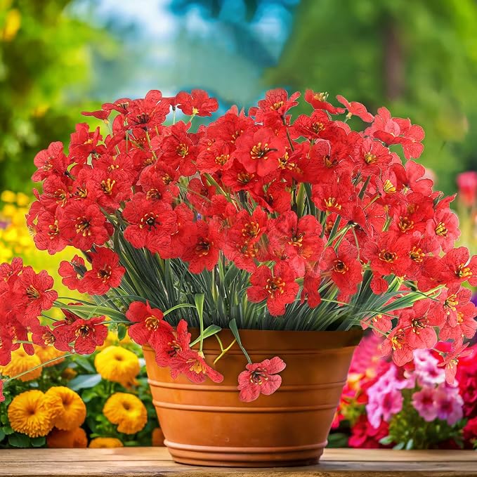 ColoPlay 24 Bundles Red Artificial Flowers - Image 4