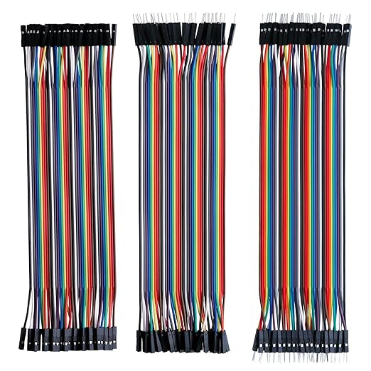 ELEGOO 120pcs Multicolored Dupont Wire M-F, F-F by Unknown