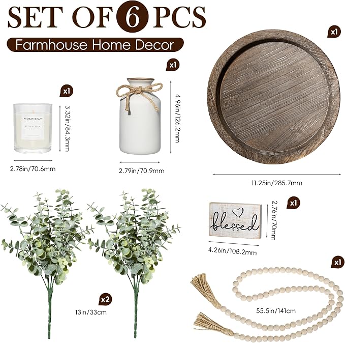 Rustic Modern Farmhouse Decor Set of 6 - Image 6