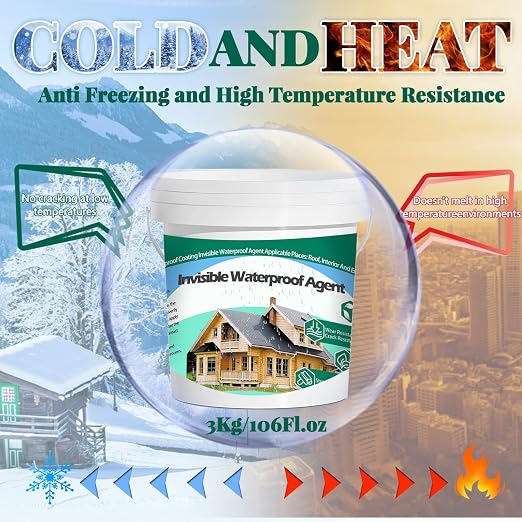 3Kg/106Fl.oz Invisible Waterproof Agent Indoor&Outdoor Waterproof Coating Set - Image 3